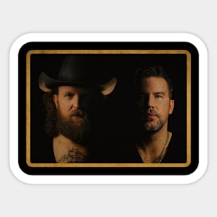 Brothers Osborne vintage//Design On tshirt for to all Sticker